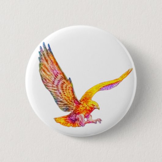 Bird of Prey, Adler, Hawk, Falken Button (Vorderseite)