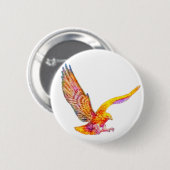 Bird of Prey, Adler, Hawk, Falken Button (Vorne & Hinten)