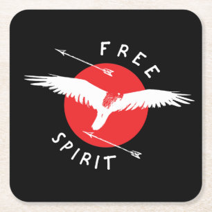 Bird of Prey Free Spirit Rechteckiger Pappuntersetzer