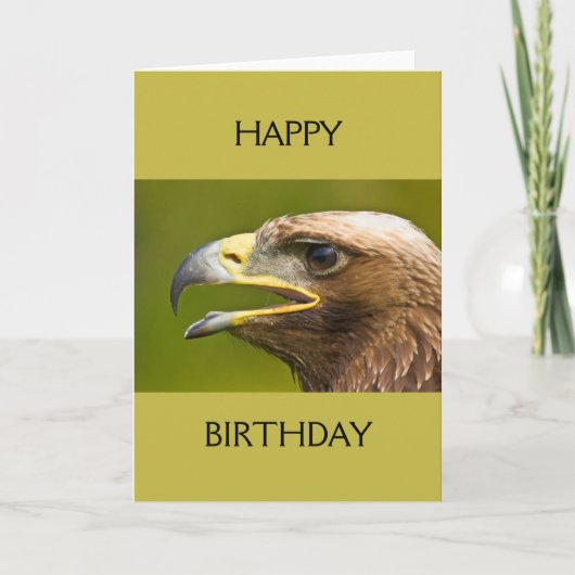 Bird of Prey Happy Birthday Card Karte (Vorderseite)