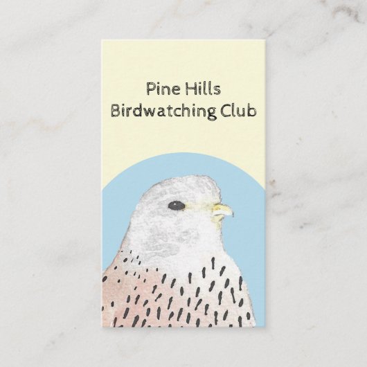 Bird of Prey Kestrel Vogelbeobachtung Vogelbeobach Visitenkarte (Vorderseite)