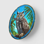 Bird-of-Prey Runde Wanduhr (Winkel)
