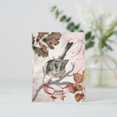 Bird on Branch Oracle Peace Card Postkarte (Stehend Vorderseite)
