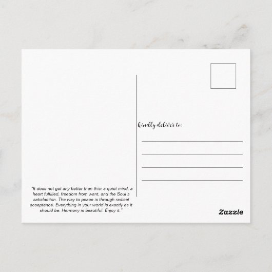 Bird on Branch Oracle Peace Card Postkarte (Rückseite)