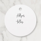 Bird on Hydrangea Branch and Peony Wedding Geschenkanhänger (Rückseite)