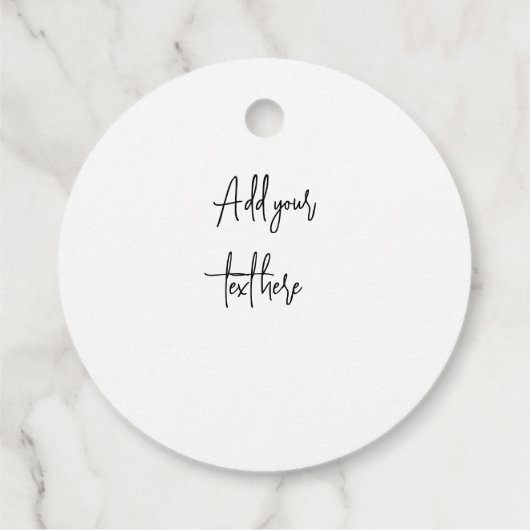 Bird on Hydrangea Branch and Peony Wedding Geschenkanhänger (Rückseite)