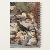Bird on Rocks Spiral Notebook Notizblock (Rückseite)