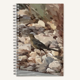 Bird on Rocks Spiral Notebook Notizblock