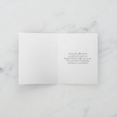 Bird on Winter Branch Beileid Vielen Dank Dankeskarte (Innenseite)