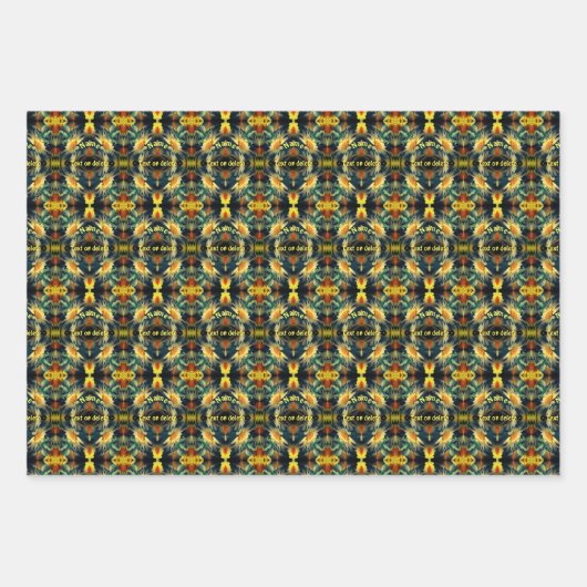 Bird on Yellow Daisis Fantasy Art Personalisiert Geschenkpapier Set (Vorderseite 3)