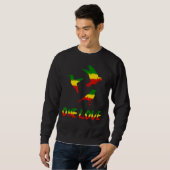 Bird One Liebe Rasta Reggae Rastafarian Jamaica Ro Sweatshirt (Vorne ganz)
