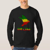 Bird One Liebe Rasta Reggae Rastafarian Jamaica Ro T-Shirt (Vorderseite)