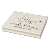 Bird Origami Custom Handmade mit großer Liebe Gummistempel (Stempel)