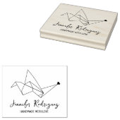 Bird Origami Custom Handmade mit großer Liebe Gummistempel (Stempel)