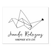 Bird Origami Custom Handmade mit großer Liebe Gummistempel (Prägung)