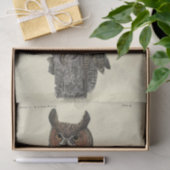 Bird Owl Ephemera Decoupage Seidenpapier (Geschenk)