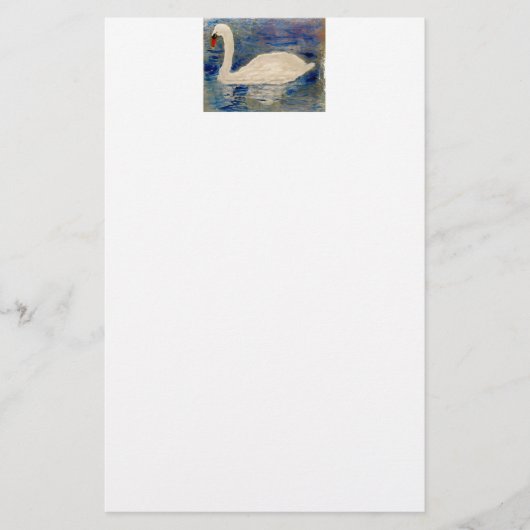 Bird Painting Swan Briefpapier (Vorderseite)