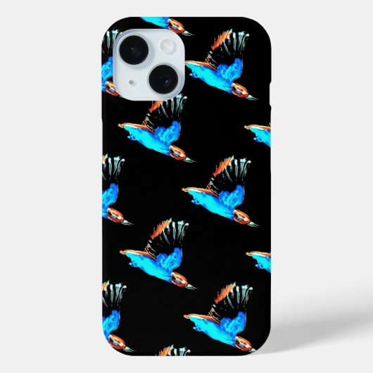 Bird Pattern Kingfish Case-Mate iPhone Hülle (Rückseite)