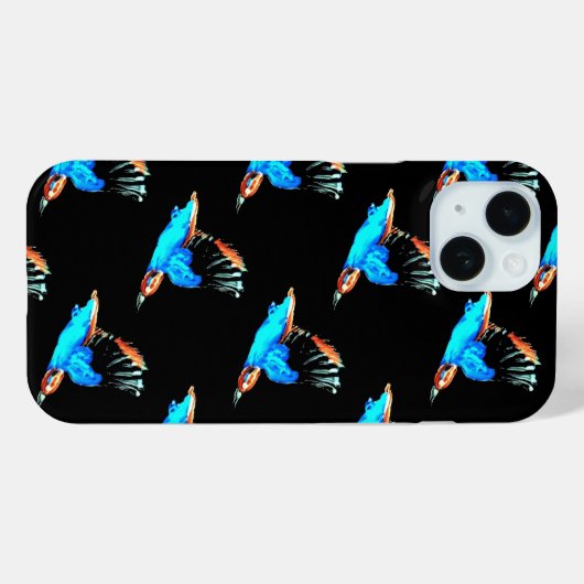 Bird Pattern Kingfish Case-Mate iPhone Hülle (Rückseite (Horizontal))