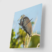 Bird Perfect Acrylic Wall Clock Quadratische Wanduhr (Winkel)