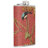 Bird & Pflanze Janpanese Ornamentik Flachmann (Rechts)