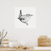 Bird Poster / Wall Art Wren (Küche)