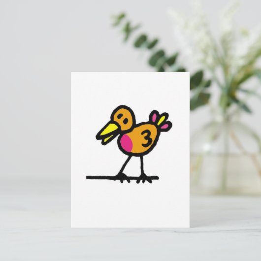 Bird Postkarte (Stehend Vorderseite)