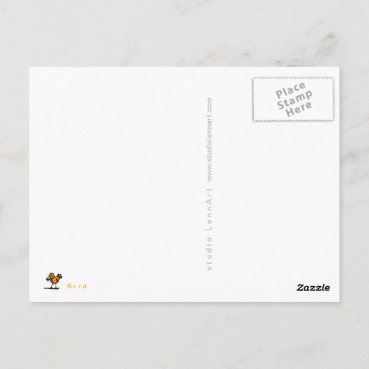 Bird Postkarte (Rückseite)