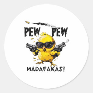 Bird Print Relax Fit Swea - Uni Erwachsene - Weiß  Runder Aufkleber