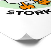 Bird Puns fahren Stork Raven Mad Funny Puff Poster (Ecke)