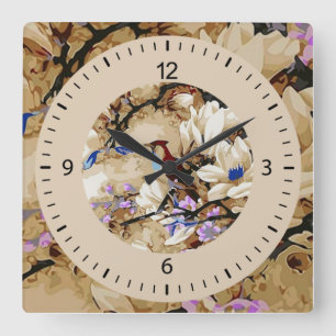 Bird Quadratische Wanduhr