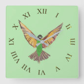 Bird Quadratische Wanduhr (Vorderseite)