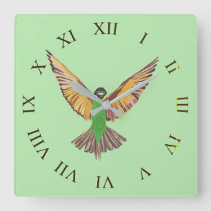 Bird Quadratische Wanduhr