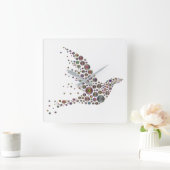 Bird Quadratische Wanduhr (Zuhause)