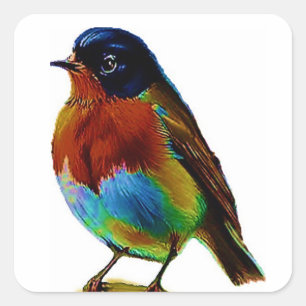 Bird Quadratischer Aufkleber