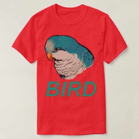 BIRD Quaker Parrot Blue T-Shirt (Design vorne)