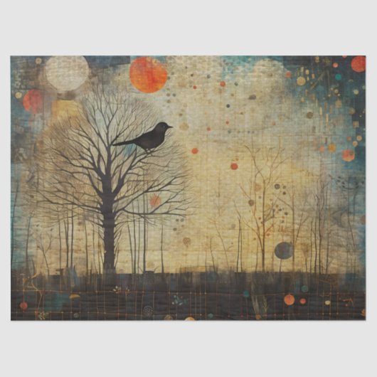 Bird Quilt Abstrakt Decoupage Seidenpapier (Vorderseite)