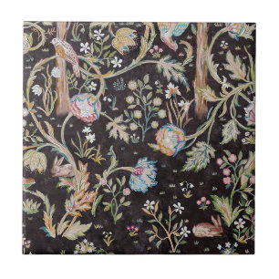 Bird & Rabbit im Blumengarten, William Morris Fliese