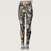 Bird & Rabbit im Blumengarten, William Morris Leggings (Vorderseite)
