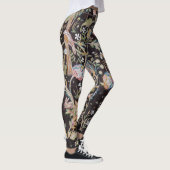 Bird & Rabbit im Blumengarten, William Morris Leggings (Rechts)
