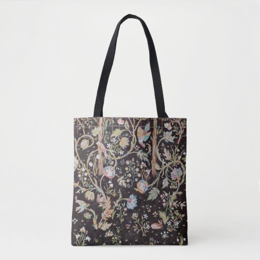 Bird & Rabbit im Blumengarten, William Morris Tasche (Vorderseite)