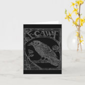 Bird Raven Crow F Caw F Slogan Graphic Karte (Gelbe Blume)