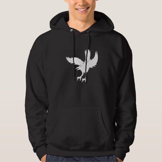 Bird Raven Flying Hoodie (Vorderseite)