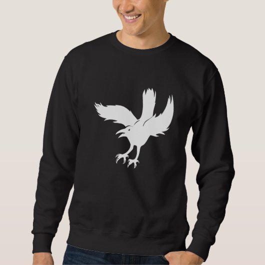 Bird Raven Flying Sweatshirt (Vorderseite)
