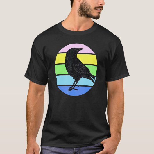 Bird Raven Silhouette T-Shirt (Vorderseite)