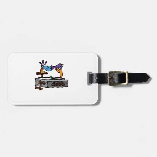 Bird-Record-Player Gepäckanhänger (Vorderseite horizontal)
