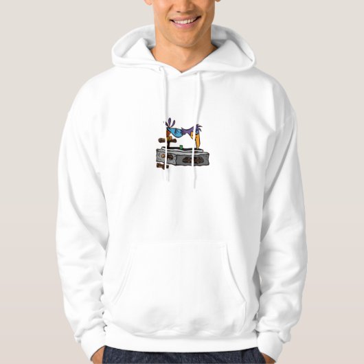 Bird-Record-Player Hoodie (Vorderseite)