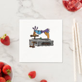 Bird Record Player Paper Napkin Serviette (Beispiel)
