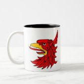 Bird Red Creature Beak Zweifarbige Tasse (Links)