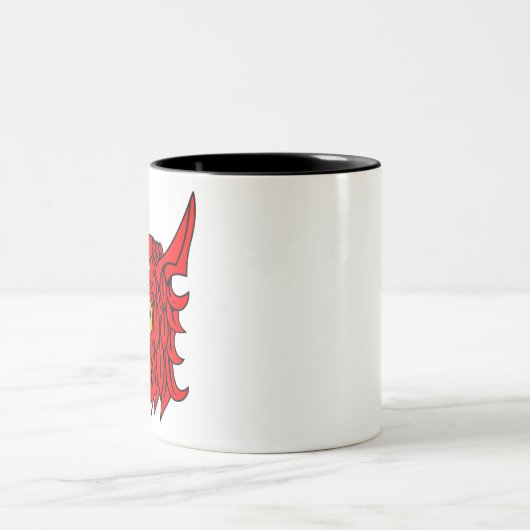 Bird Red Creature Beak Zweifarbige Tasse (Mittel)